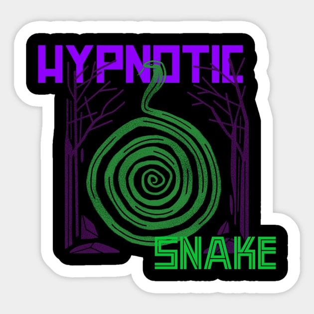 Hypnotic Snake Sticker by Vintage Oldschool Apparel 